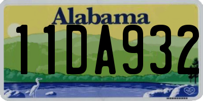 AL license plate 11DA932