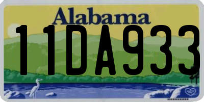 AL license plate 11DA933