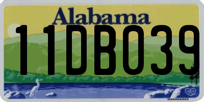 AL license plate 11DB039