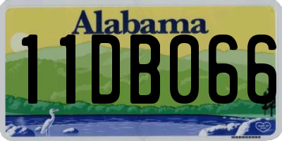 AL license plate 11DB066