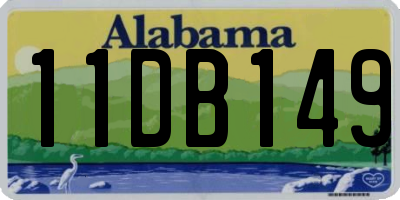 AL license plate 11DB149