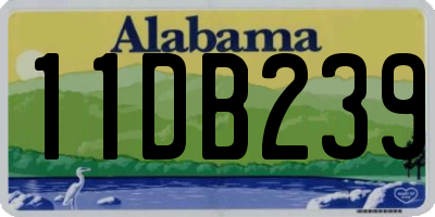 AL license plate 11DB239