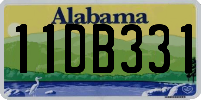 AL license plate 11DB331