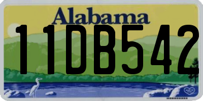 AL license plate 11DB542