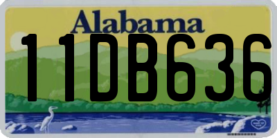 AL license plate 11DB636