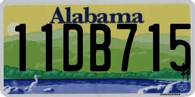 AL license plate 11DB715