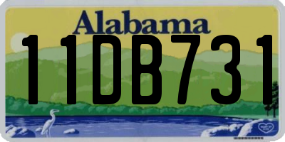 AL license plate 11DB731