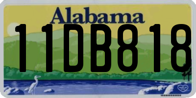 AL license plate 11DB818