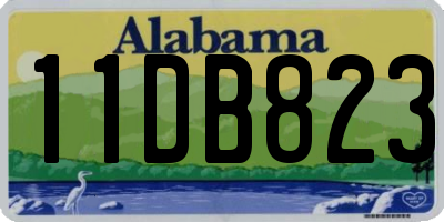 AL license plate 11DB823