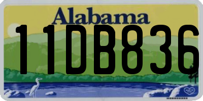 AL license plate 11DB836