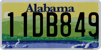 AL license plate 11DB849