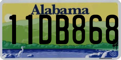 AL license plate 11DB868