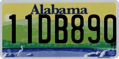 AL license plate 11DB890