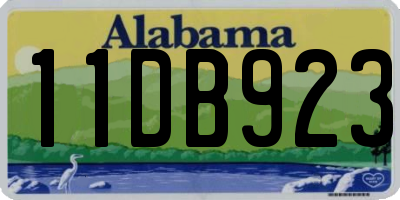 AL license plate 11DB923