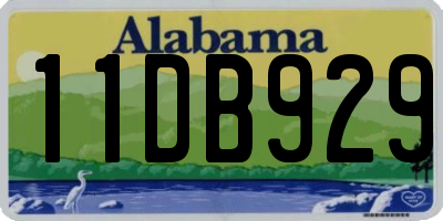 AL license plate 11DB929