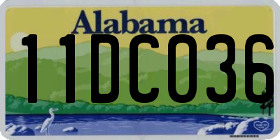 AL license plate 11DC036