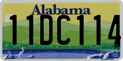 AL license plate 11DC114