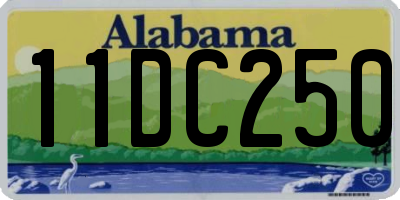 AL license plate 11DC250