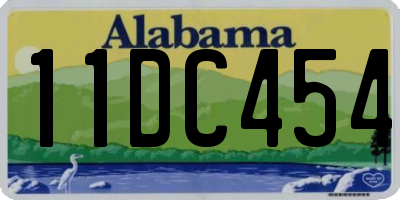 AL license plate 11DC454