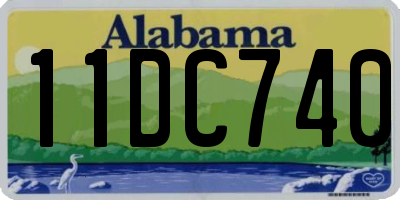 AL license plate 11DC740