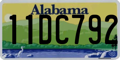 AL license plate 11DC792