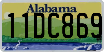 AL license plate 11DC869
