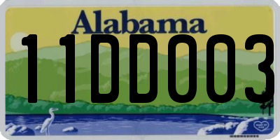 AL license plate 11DD003