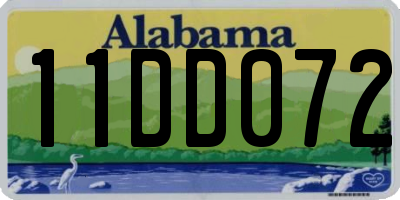 AL license plate 11DD072