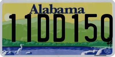 AL license plate 11DD150