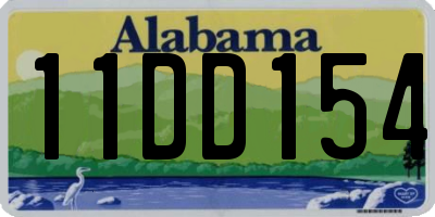 AL license plate 11DD154