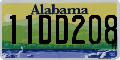 AL license plate 11DD208