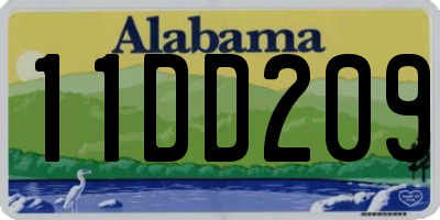 AL license plate 11DD209
