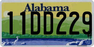 AL license plate 11DD229