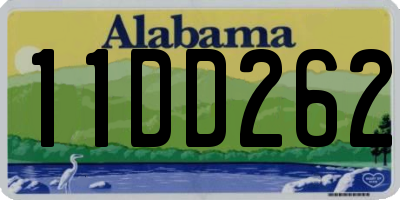 AL license plate 11DD262