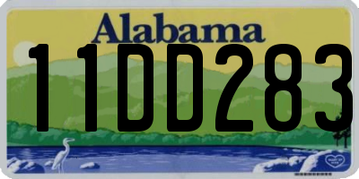 AL license plate 11DD283
