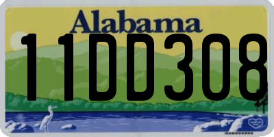 AL license plate 11DD308