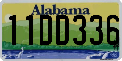 AL license plate 11DD336