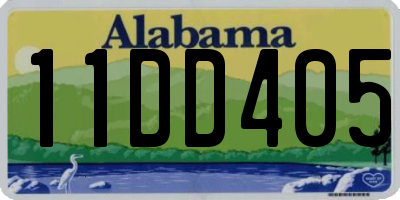 AL license plate 11DD405