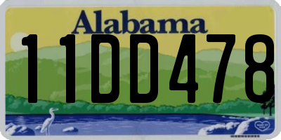 AL license plate 11DD478