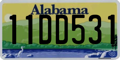 AL license plate 11DD531