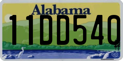AL license plate 11DD540