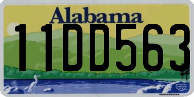 AL license plate 11DD563