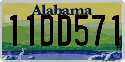 AL license plate 11DD571