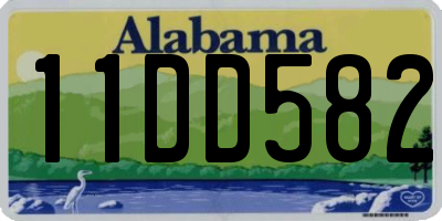 AL license plate 11DD582