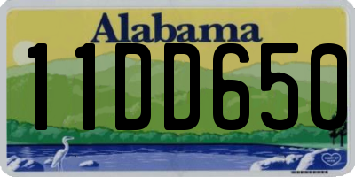 AL license plate 11DD650