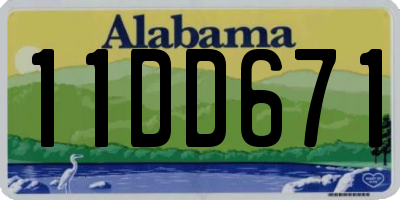 AL license plate 11DD671