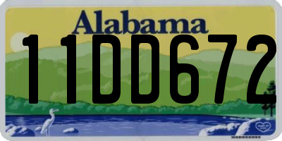 AL license plate 11DD672