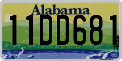 AL license plate 11DD681
