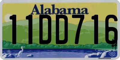 AL license plate 11DD716