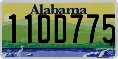 AL license plate 11DD775
